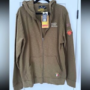 Marina Militare Italia Zip Hoodie XXXL BNWT Military Naval Patch Luxury Sweater
